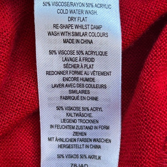 French Connection Ruffled Cold Shoulder Sweater Women’s Sz L - Picture 3 of 4